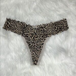 Victoria's Secret Animal Print Lace Thong Panty M